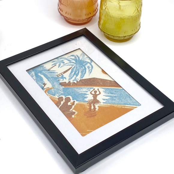 Framed Vintage Re-print Hawaiian Postcard - Picture 3 of 5